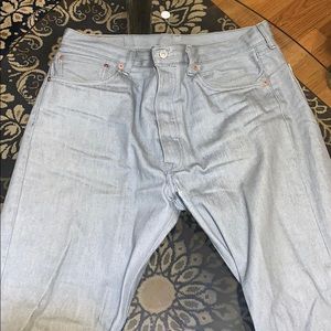 Straight Legged,grey Levi jeans
